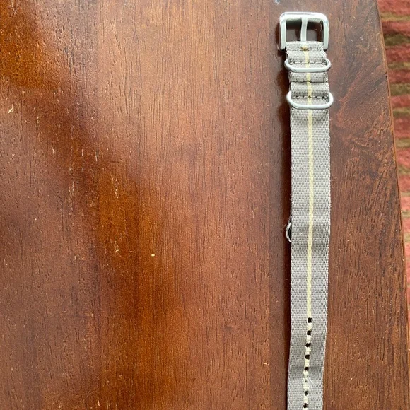 COPY - Shinola 20mm Taupe Stripe Nylon Strap - Picture 6 of 8